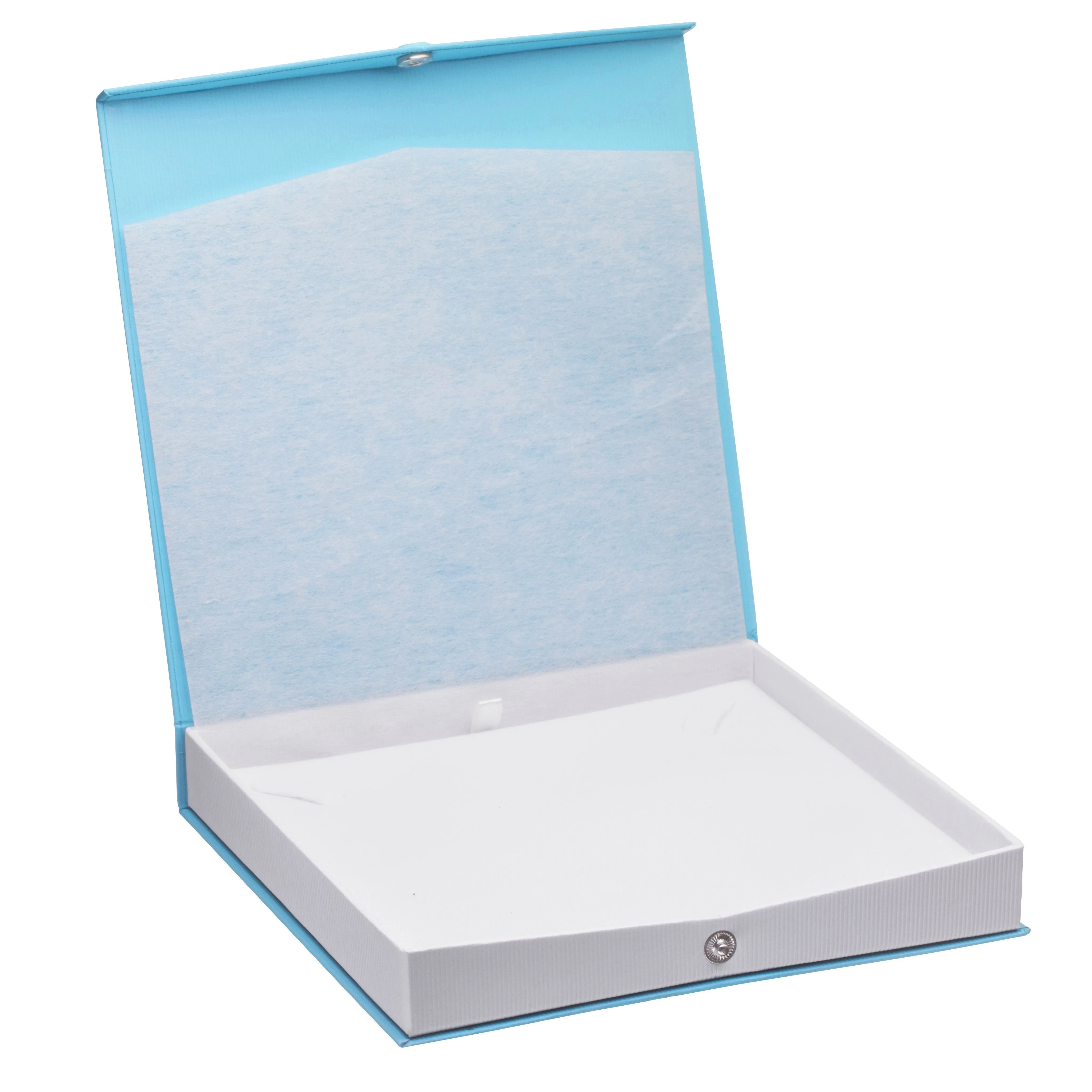 Ribbed Paper Snap Necklace Box, Prim Collection