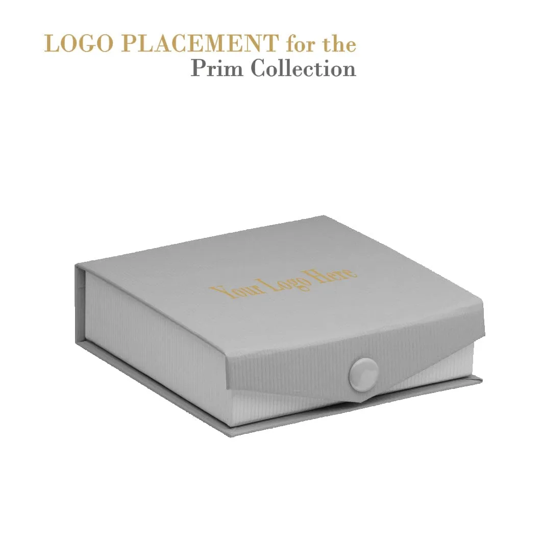 Ribbed Paper Snap Necklace Box, Prim Collection