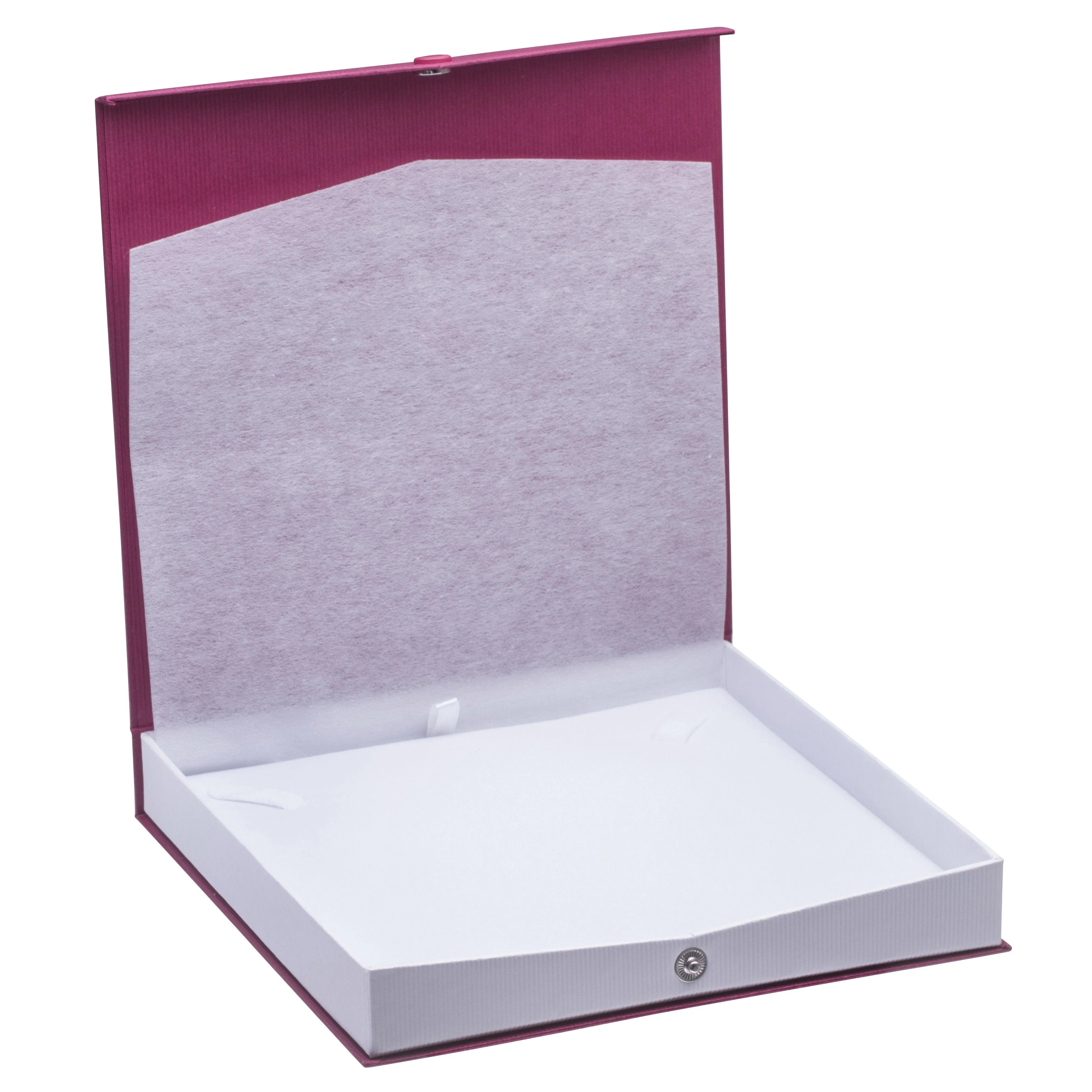 Ribbed Paper Snap Necklace Box, Prim Collection