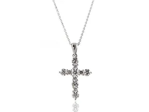 Round Diamond Cross Pendant 0.92ct t.w.