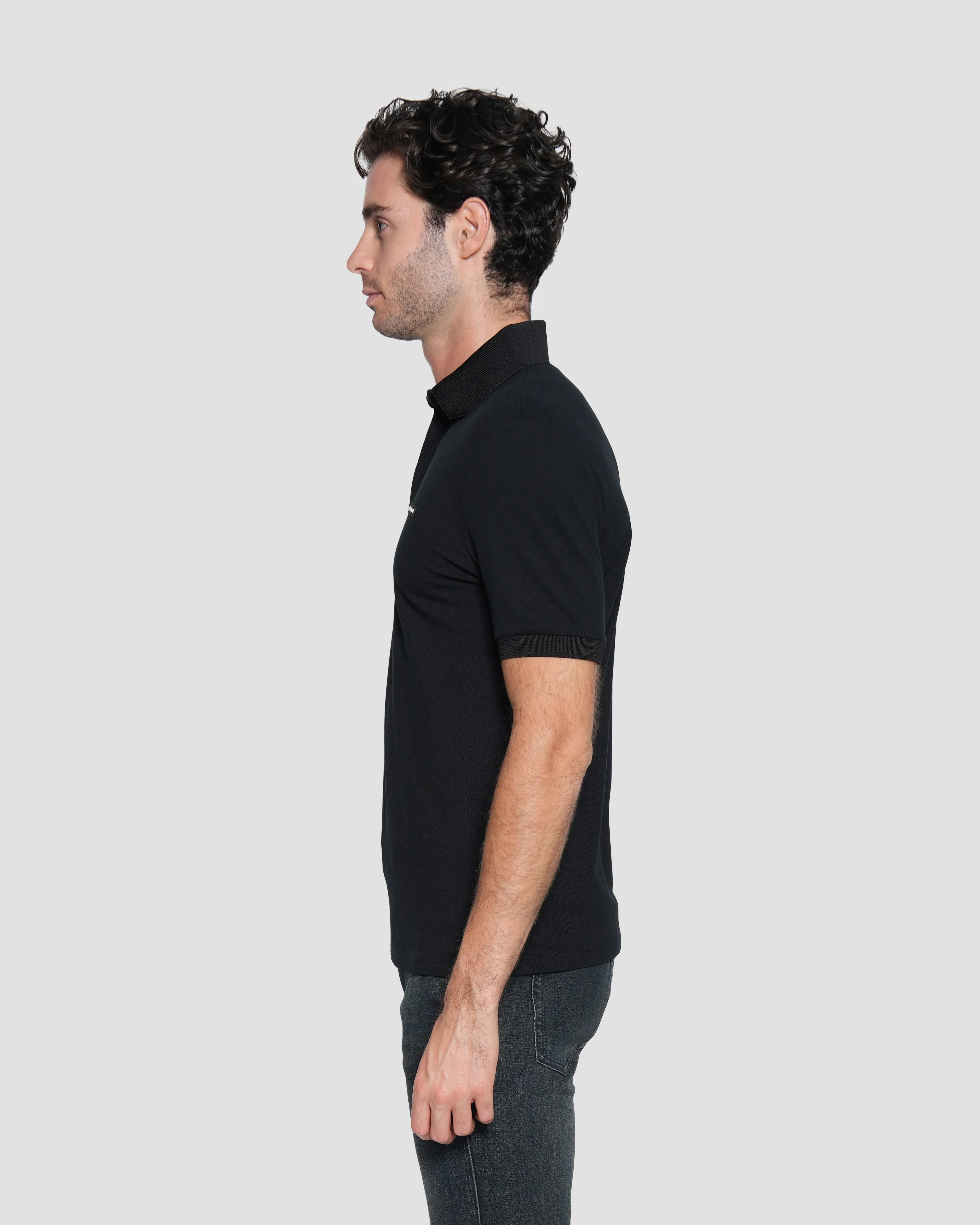 Rubber Logo Patch Polo Shirt