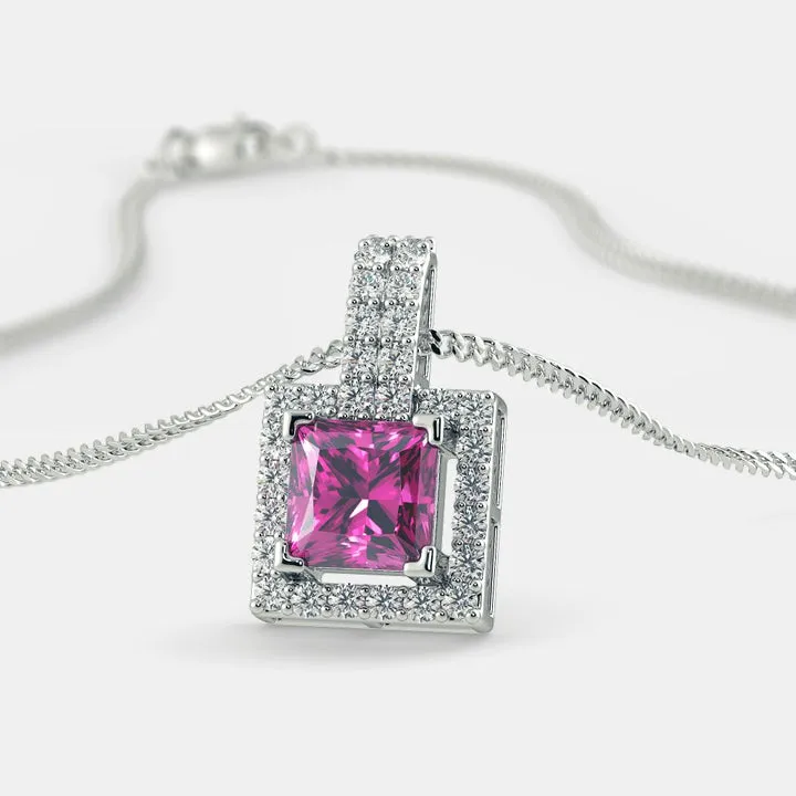 Square Serena Necklace 925 Silver