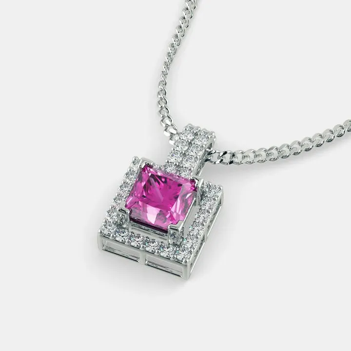 Square Serena Necklace 925 Silver