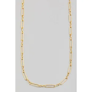 Textured Clip Chain Link Long Necklace | Stuffology Boutique