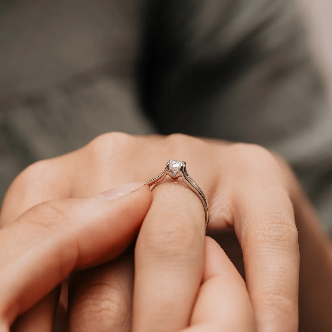 The Abrielle Ring | Round Lab Diamond Split Shank Solitaire Engagement
