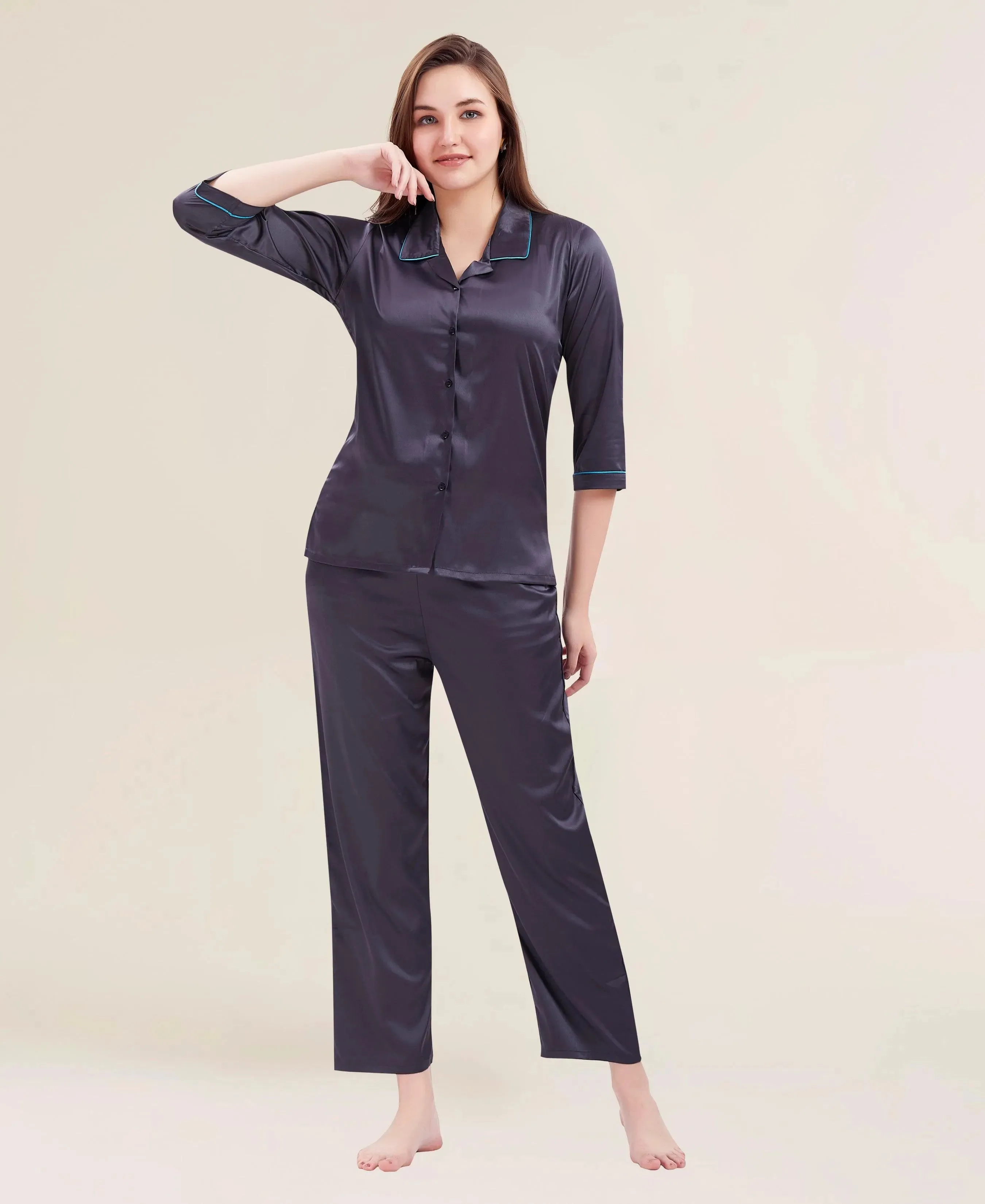 Velure Comfy Grace Satin Night Suit